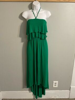 Mossimo Supply Co. Halter High-Low Ruffle Bodice Maxi Dress- Large